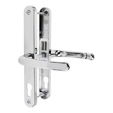 TSS UPVC Door Handle Pair 70PZ to suit Cego Sprung Double Glazing Set 215mm Fix