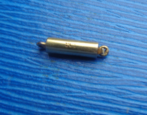 Gold chain barrel - gold, clasp