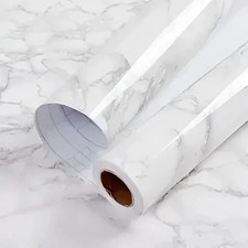 Hode Marble Sticky Back Plastic 60cm X 10m Granite White Grey Vinyl Wrap Contac