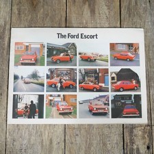 Vintage Car Sales Promo Brochure, Ford Escort Mk1  L/XL/Sport GT/Estate