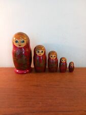 Vintage Russian dolls X 5 Used