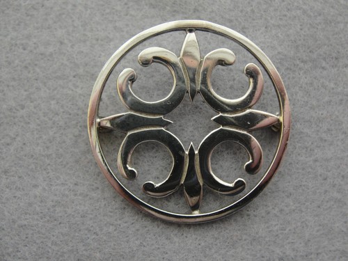 Silver brooch magnus - silver,