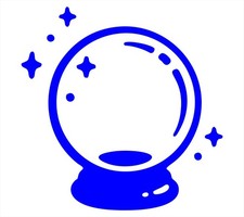 CRYSTAL BALL VINYL DECAL STICKER CAR/VAN/WALL/LAPTOP/TABLET/WINDOW/CRAFTS/GIFT