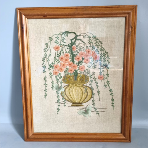 Vintage embroidery floral - vintage,