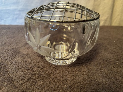 Cut glass rose - cut, bowl