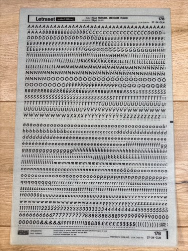 Letraset rub transfer - rub,