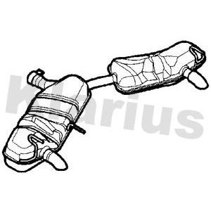 Klarius tail pipe with - pipe, back