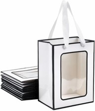 10 Clear Window Gift Bags,Tote