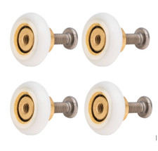 4 x D1 Shower Door Wheels/Rollers 19mm Diameter