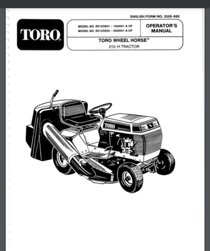 Toro wheel horse 212 - wheel, lawn