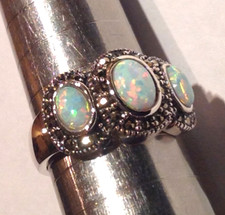 Sterling Silver Fire Opal 3