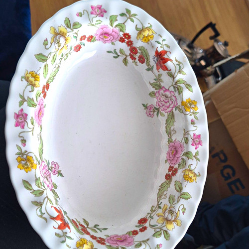 Spode floral oval - oval, serving