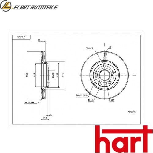 Brake discs 236 826 - brake,
