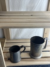 2 x Vintage Pewter Tankards