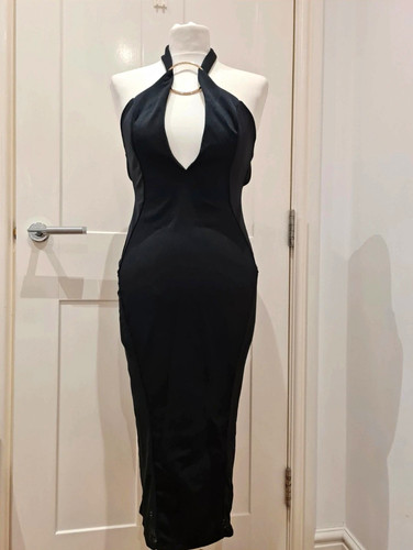 Asos design black halter - design,