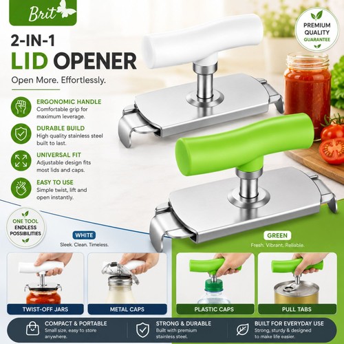 Stainless steel jar opener - steel,