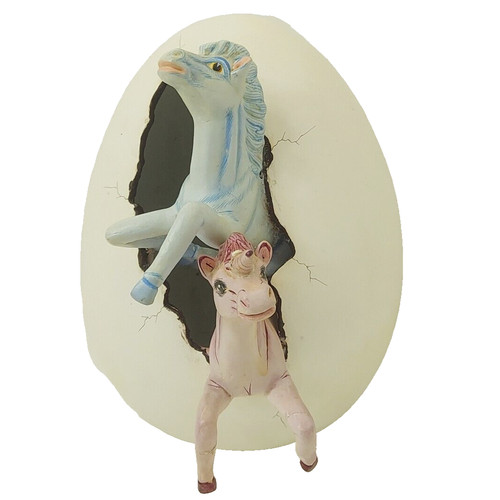 Ceramic hatching egg horse - ceramic,
