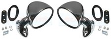 Pair of Classic Mini GP Bullet Domed Style Chrome Stainless Steel Door Mirrors
