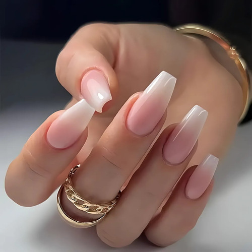 French tip press nails - press,