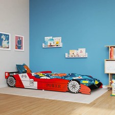 WALPLUS Children's Race Car Bed 90x200 cm Red Modern Kids Bedroom