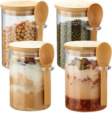 Glass Food Storage Containers with Lids - 4 Airtight Food Storage Containers