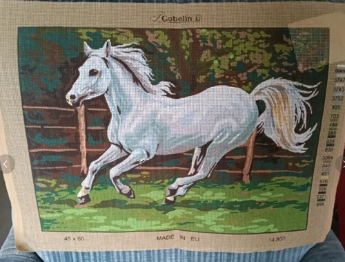 Gobelin tapestry canvas - gobelin, white