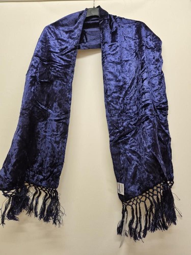 Fringed velvet scarf classic - velvet,