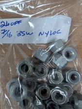 7/16 inch Whitworth Nyloc nuts