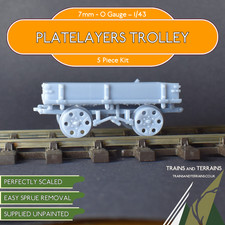 Platelayers Trolley - 0 Gauge 1/43 -O Gauge Model Railway 7mm SR GWR LNER LMS BR