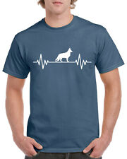 Heart Beat Rate Pulse German Shepherd Pet Gift Present Unisex TShirt Birthday