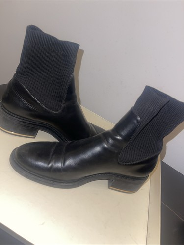 Black leather chelsea zara - leather,
