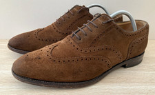 Charles Tyrwhitt Men's Brown Oxford Suede Shoes Made England UK 9