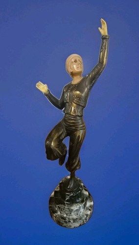 Art deco style flapper - flapper, statue