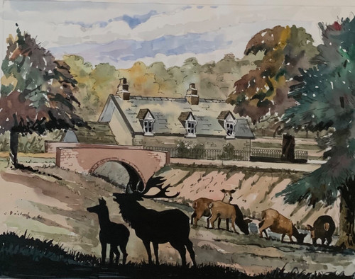 Vintage painting english - painting,