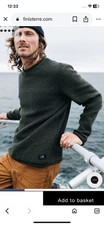 Finisterre Men’s Barents Wool Jumper- Medium-Olive