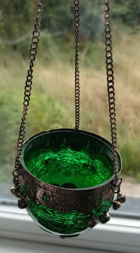 Green glass and metal - glass,