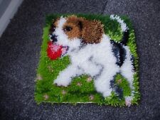 home made Latch Hook small Completed cushion Kit  dog Latch Hook  completed