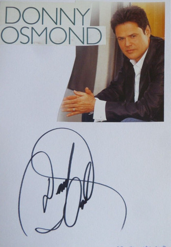 Donny osmond autographed 6 - x,