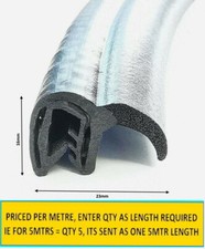 Large Finned Car Rubber EDGE TRIM SEAL - Boat Caravan - Door Bonnet Boot