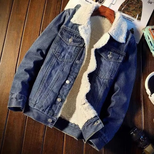 Mens denim winter thick fur - mens,