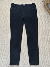 Ladies Fat Face Black Soft Corduroy Five Pocket Jeggings Size 12