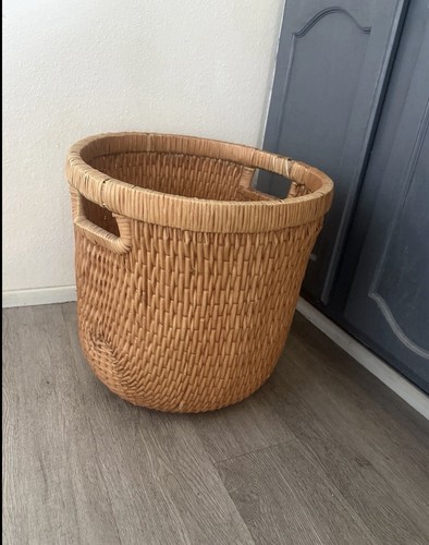 Tall wicker basket with - tall,