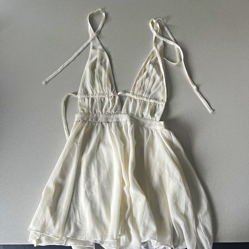 Polly babydoll white dress - oh,
