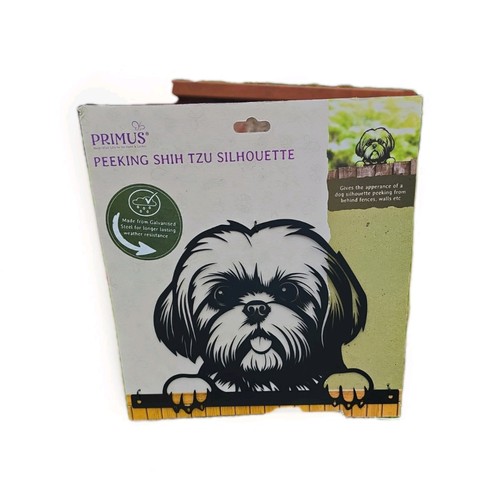 Peeking shih tzu fence - tzu,
