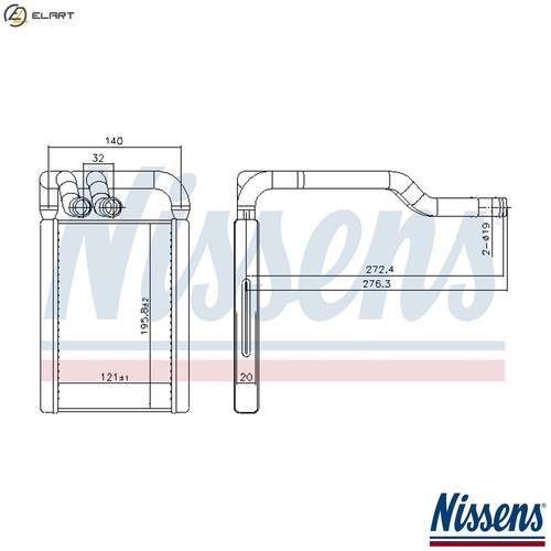 Heat exchanger interior - exchanger,