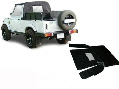 Half soft top roof black - top,