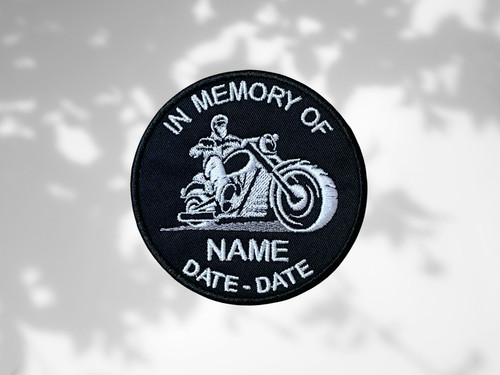 Biker memorial custom patch - biker,