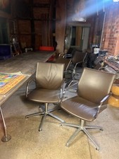 Used designer leather swivel