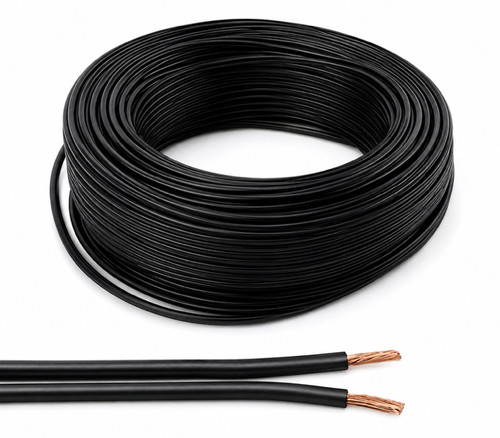 Black 5mm speaker cable - speaker,