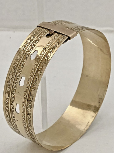 Vintage deco bangle goldide - deco,